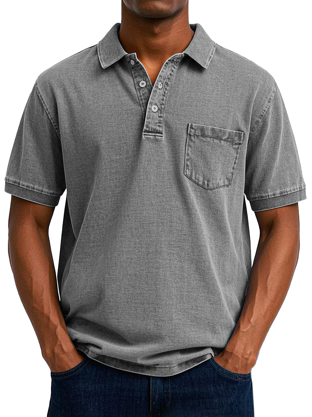 Björn - Casual vintage polotröja för män