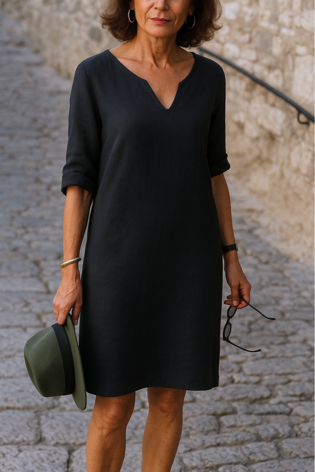Elin - Elegant linneklänning