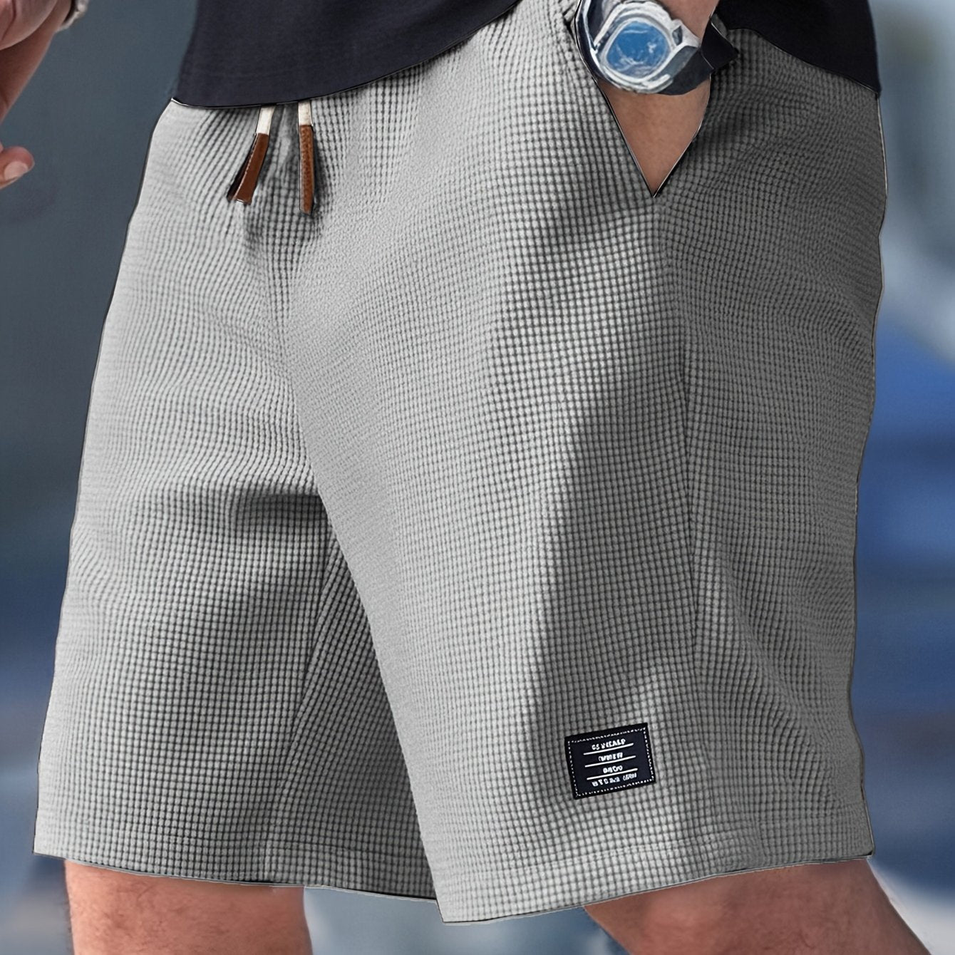 Simon - Våffelstickade sommarshorts
