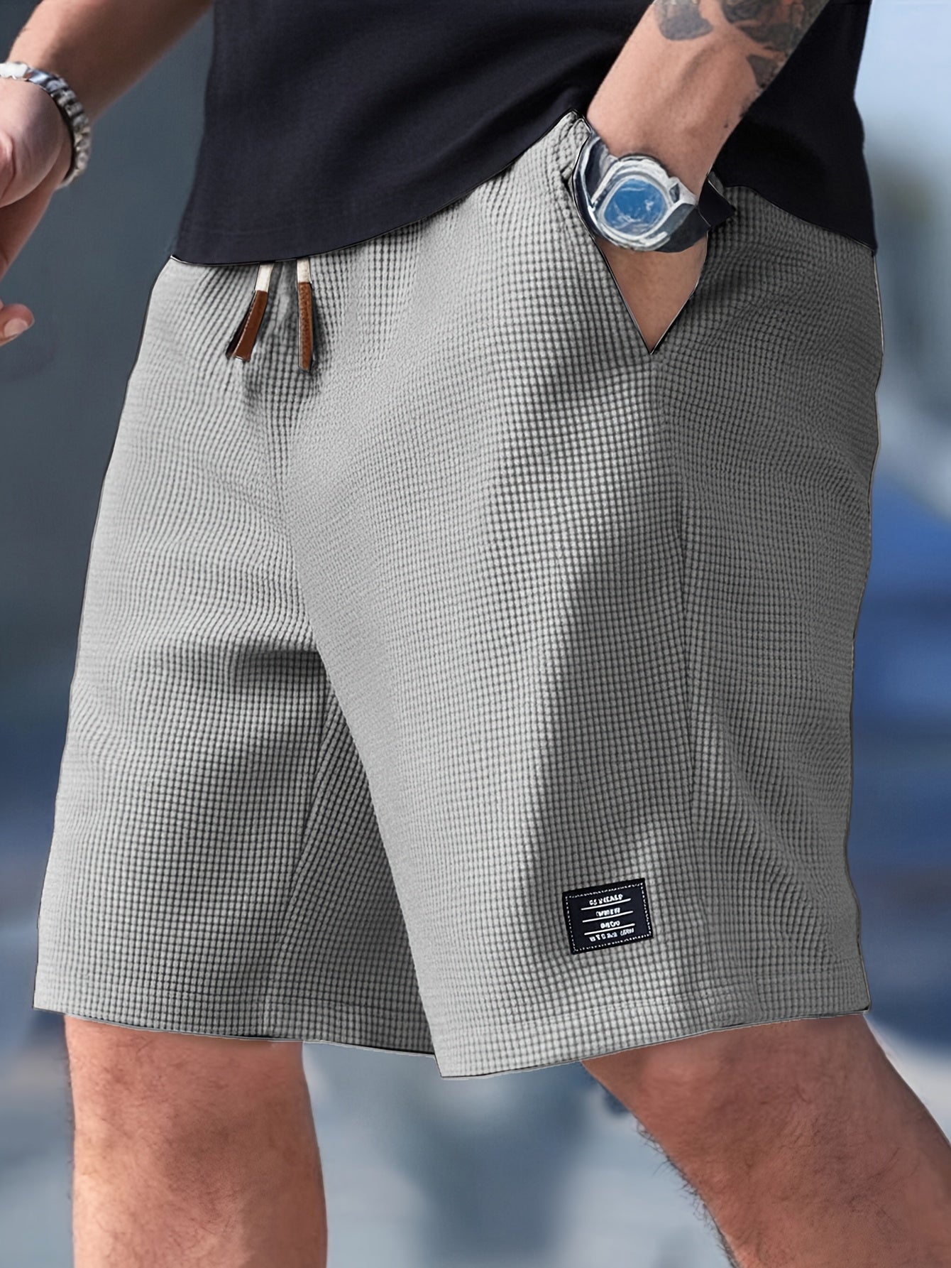 Simon - Våffelstickade sommarshorts