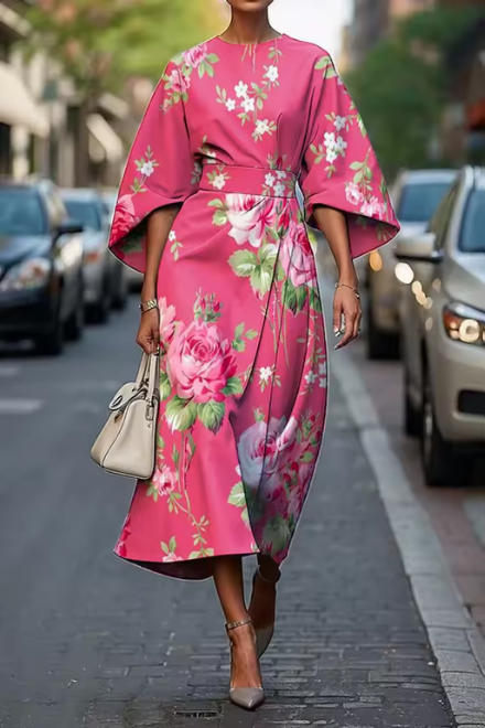 Julia - Elegant blommig klänning