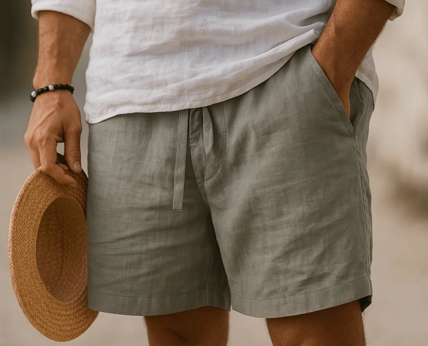 Tobias - Snygga shorts i linne