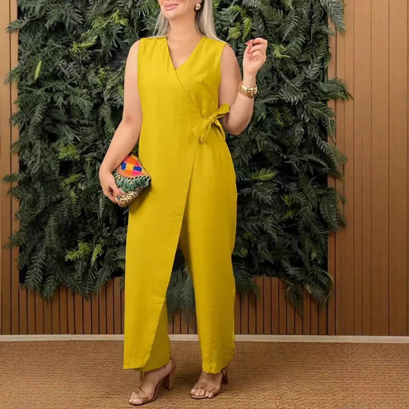 Anna - Snygg jumpsuit med omlottdesign