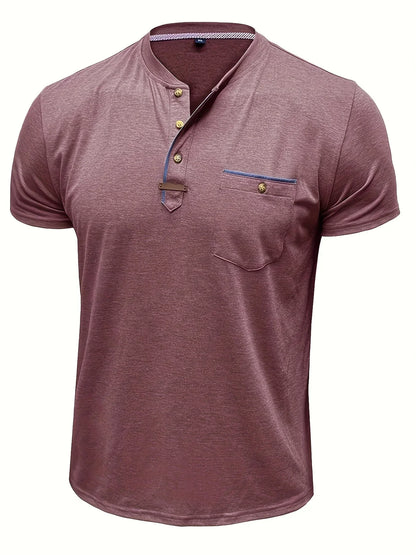 Magnus - Elegant T-tröja med rund hals och ficka