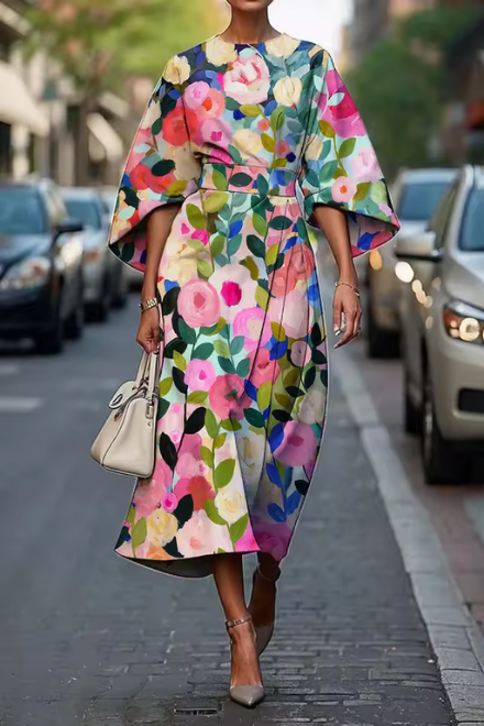 Julia - Elegant blommig klänning