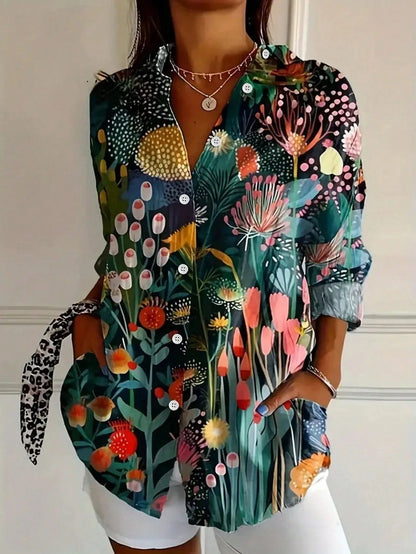 Sofia - Farverig Printbluse