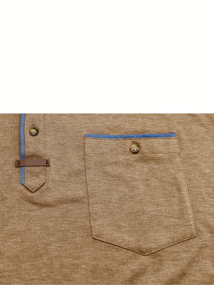 Magnus - Elegant T-tröja med rund hals och ficka
