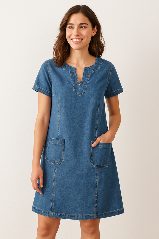 Lovisa - Klänning i mjuk denim